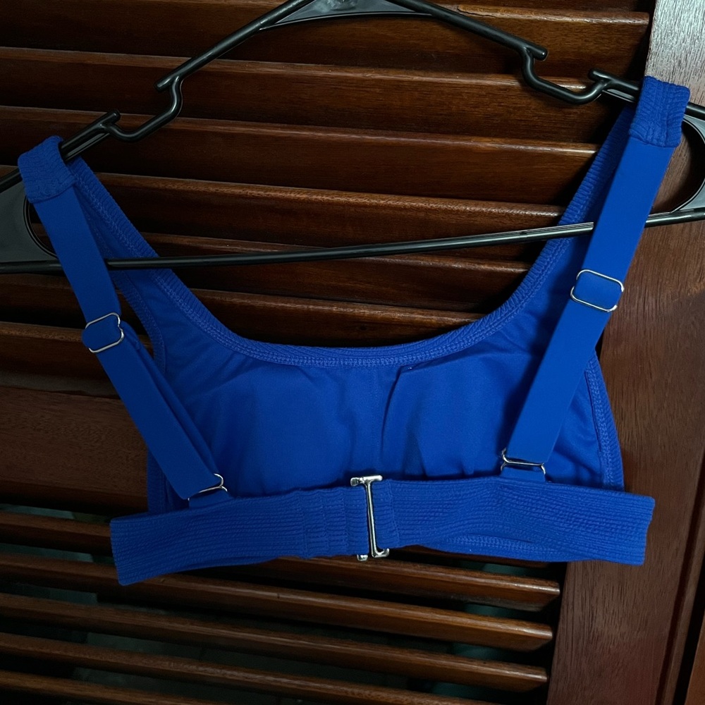 Target Ribbed Blue Bikini Top - Picture 2 of 2